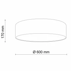 Deckenleuchte Stoff rund Ø 60 cm Grün blendarm
