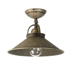 Deckenleuchte Vintage aus Messing in Bronze Antik