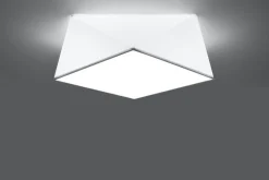 Deckenleuchte Weiß B:40cm geometrisch E27 Schlafzimmer