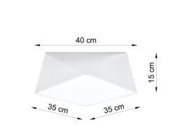 Deckenleuchte Weiß B:40cm geometrisch E27 Schlafzimmer