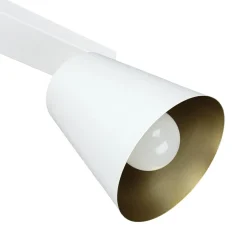 Deckenleuchte Weiß Gold flexibel 2-flammig E27