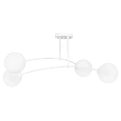 Deckenleuchte Weiß Kugel Schirm 4x E14 Deckenlampe