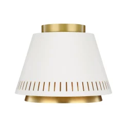 Deckenleuchte Weiß Messing Ø28cm Metall Retro Design