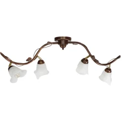 Deckenleuchte Wohnzimmer Shabby Braun Floral