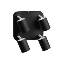 Deckenspot in Schwarz 4-flmg