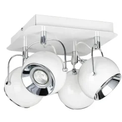 Deckenspot Weiß Metall verstellbar mit LED Vintage