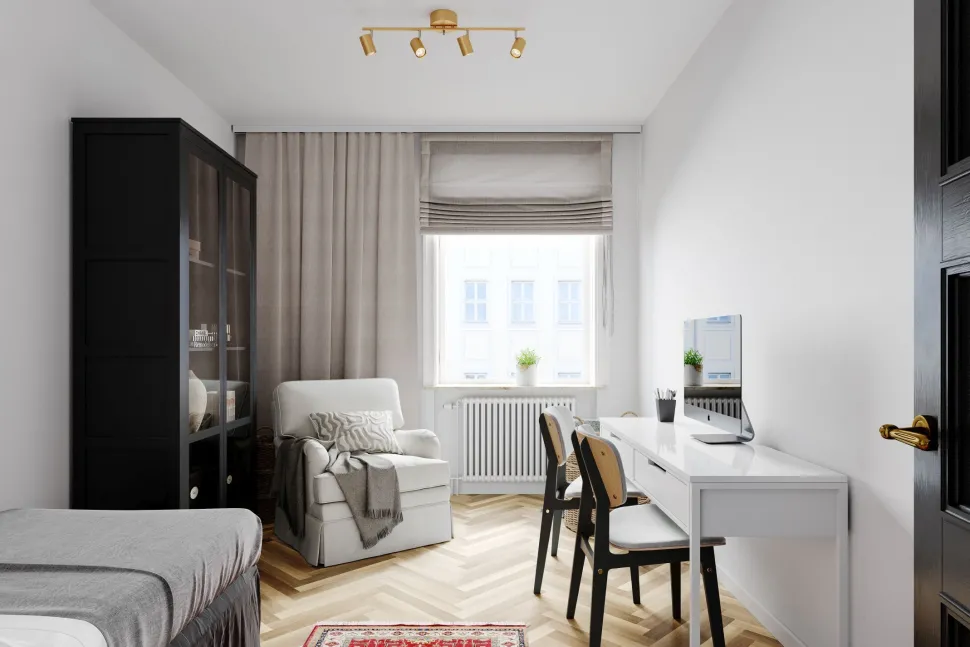 Deckenstrahler GU10 4-flammig länglich 83 cm in Gold