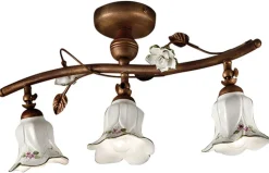 Deckenstrahler Keramik Metall E14 verstellbar 3-flammig