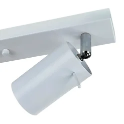 Deckenstrahler Metall 4-flammig 80 cm länglich GU10 Weiß