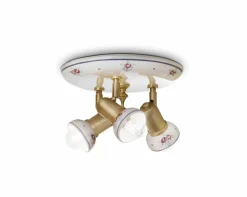 Deckenstrahler Metall Keramik E14 verstellbar 3-flammig