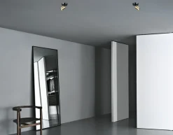 Deckenstrahler rund Schwarz Gold klein Ø 11 cm