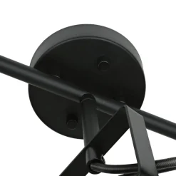 Deckenstrahler Schwarz Metall E14 Retro Wohnzimmer