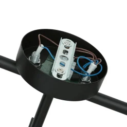 Deckenstrahler Schwarz Metall E14 Retro Wohnzimmer