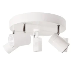 Deckenstrahler Weiß GU10 4-flammig klein Ø 30 cm