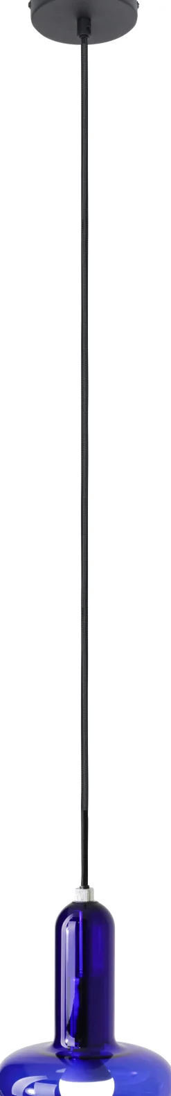 Dekorative Hängelampe Glas Blau E14 B:15 cm Modern