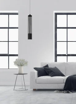 Dekorative Hängelampe Metall GU10 Ø10 cm rund Schwarz