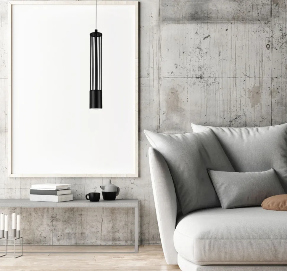 Dekorative Hängelampe Metall GU10 Ø10 cm rund Schwarz