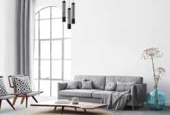 Dekorative Hängeleuchte Metall GU10 Ø35 cm rund Schwarz