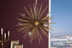 Dekorative Pendelleuchte in Gold kunstvoll ISADIA