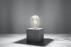 Dekorative Tischlampe Beton H:10cm klein Würfel