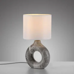 Dekorative Tischlampe Keramik Stoff 30 cm E27 blendarm