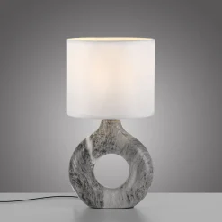 Dekorative Tischlampe Keramik Stoff 30 cm E27 blendarm