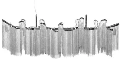 Design Pendelleuchte RIRRE Metall Ketten Silber Esstisch