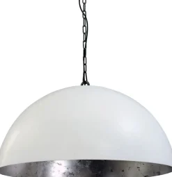 Design Pendelleuchte Weiß Silber groß Ø60cm LARINO