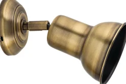 Design Spot Lampe aus Messing E27 verstellbar Wand