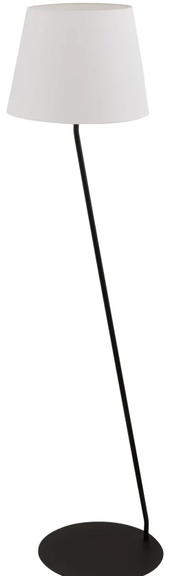 Design Stehlampe Schwarz Weiß Metall Kunststoff 151 cm