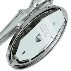 Designer Badleuchte LED aus Messing Glas IP44 in Chrom