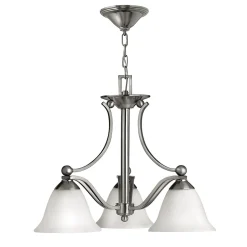 Designer Esstischlampe VERVE in Nickel Weiß verstellbar