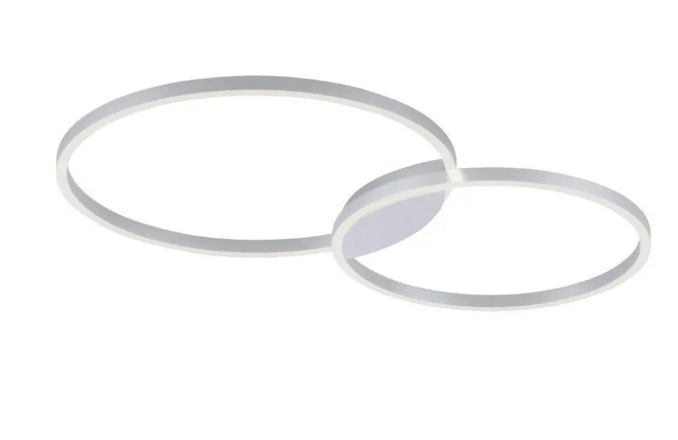 Dimmbare LED Deckenlampe Ringe in Aluminium L:96 cm