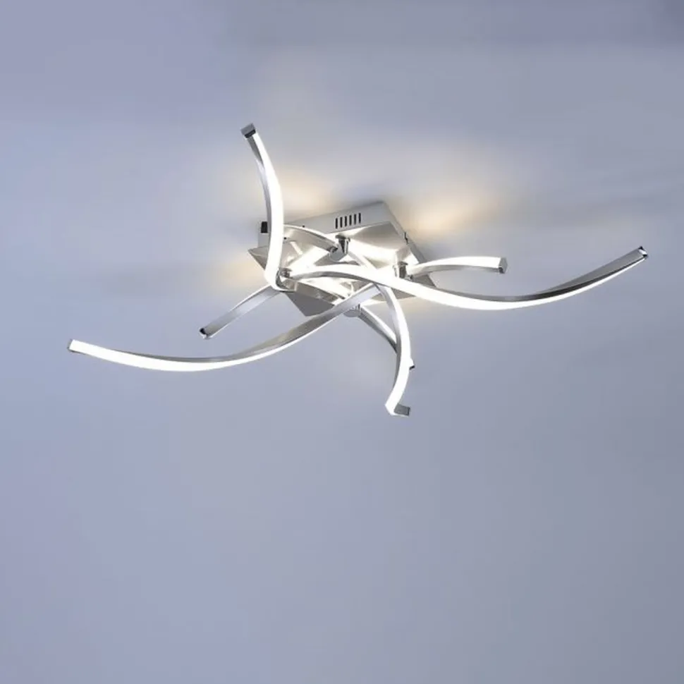 Dimmbare LED Deckenlampe in Stahl L:78 cm 27 W 2400 lm