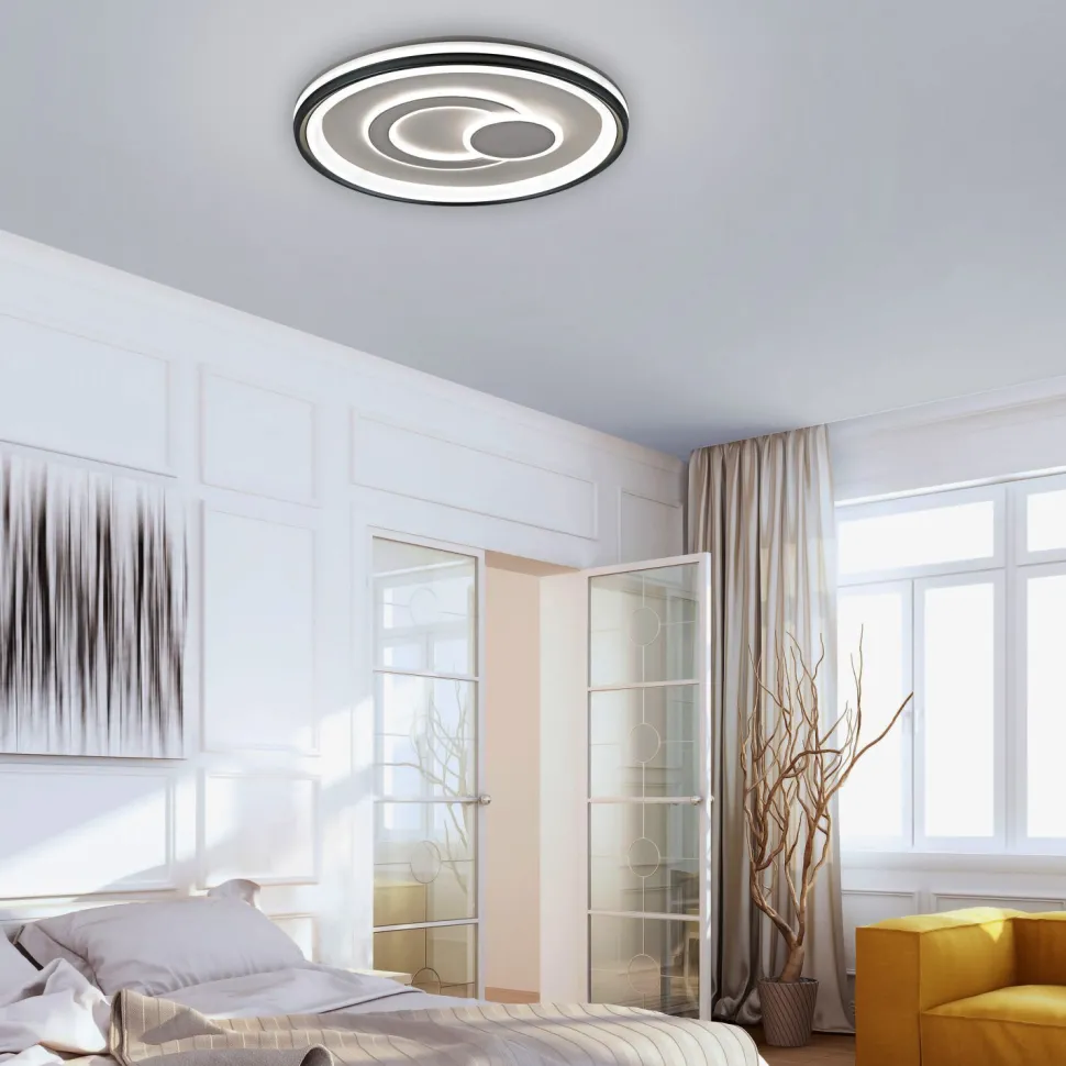 Dimmbare LED Deckenlampe Weiß Ø50 cm rund 3000 K 35 W