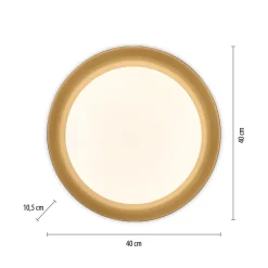 Dimmbare LED Deckenlampe Schwarz Gold Ø40 cm 2850 lm