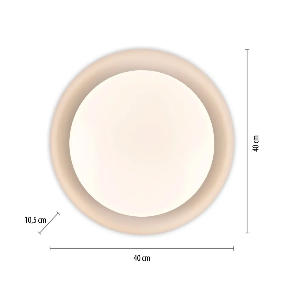 Dimmbare LED Deckenlampe Weiß Metall Ø40 cm 2700-5000 K