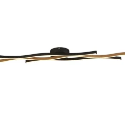 Dimmbare LED Deckenlampe Schwarz Natur L:108 cm 953 lm