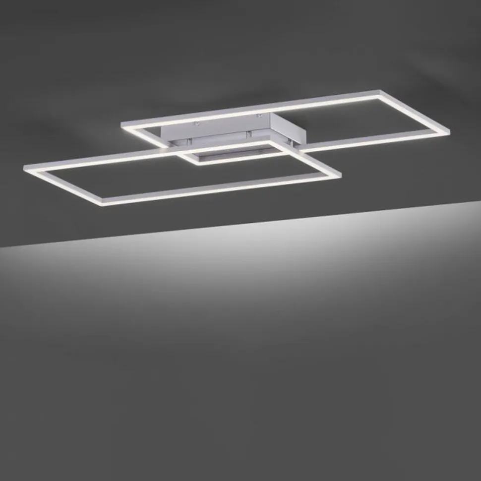 Dimmbare LED Deckenlampe L:83 cm Memory 30 W in Stahl
