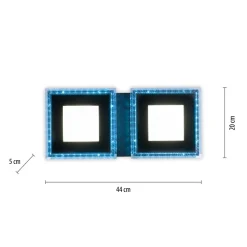 Dimmbare LED Deckenlampe RBG Farbwechsel Fernbedienung