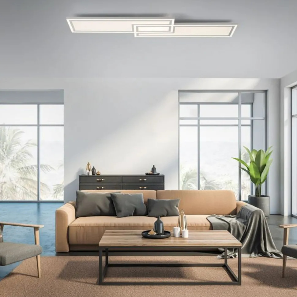 Dimmbare LED Deckenleuchte Fernbedienung 32 W 110 cm