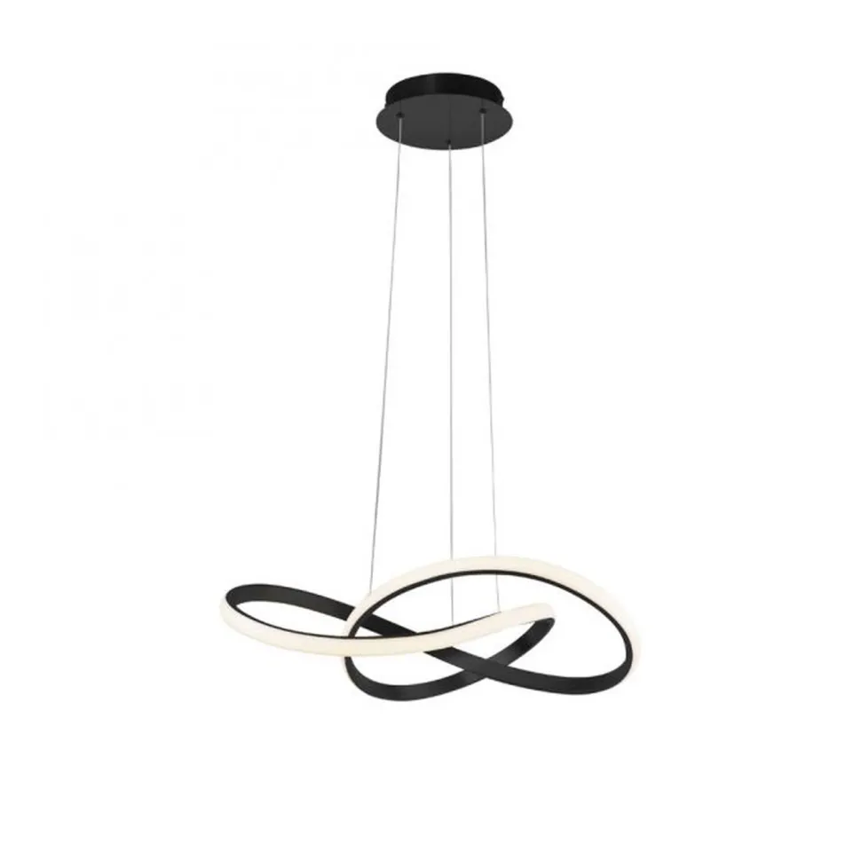 Dimmbare LED Hängeleuchte Metall Schwarz 3000 K L:57 cm