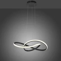 Dimmbare LED Hängeleuchte Metall Schwarz 3000 K L:57 cm
