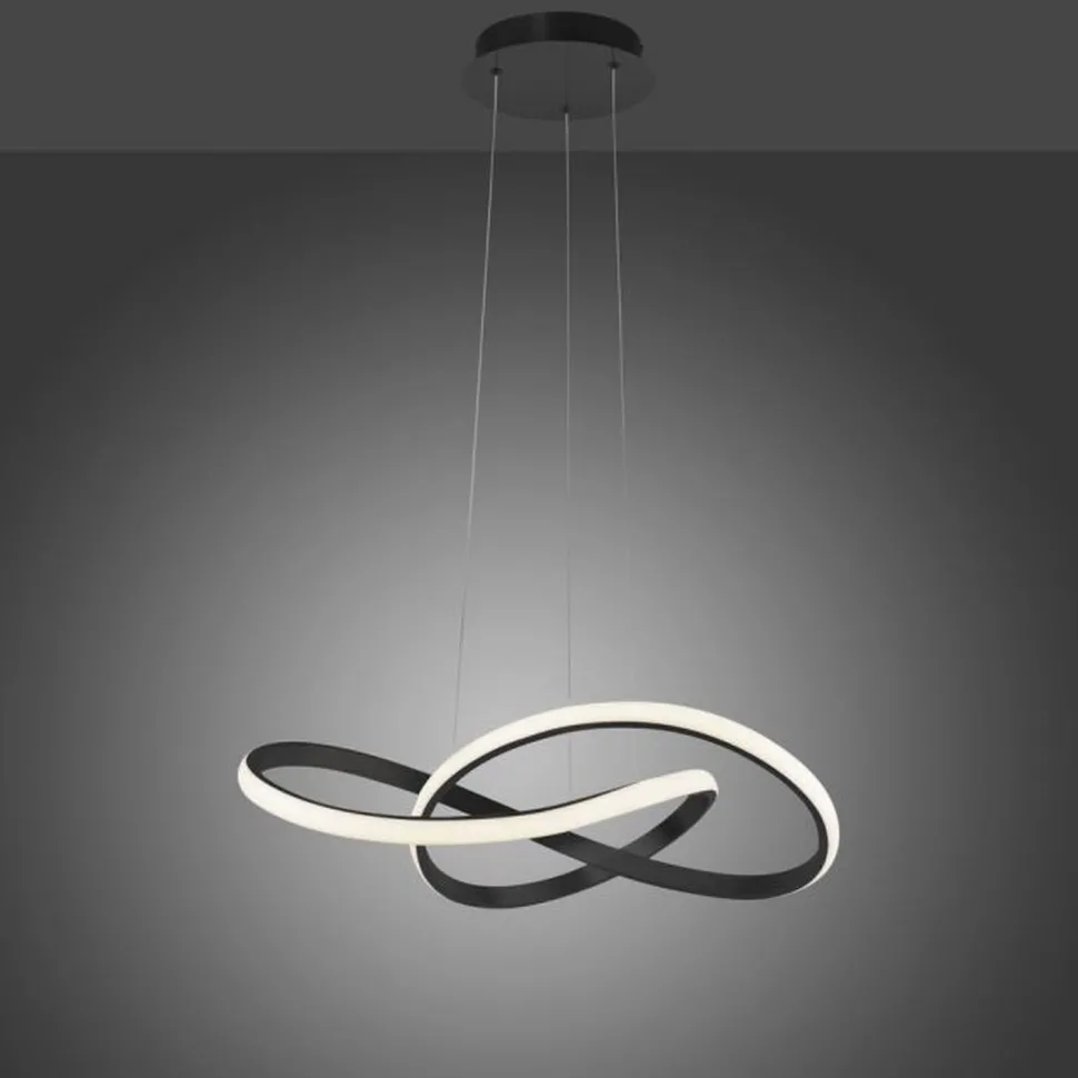 Dimmbare LED Hängeleuchte Metall Schwarz 3000 K L:57 cm