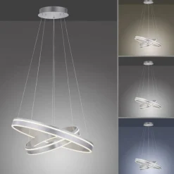 Dimmbare LED Pendelleuchte Ø59 cm rund 7300 lm in Stahl