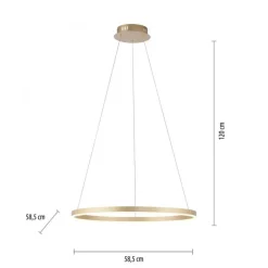 Dimmbare LED Pendelleuchte Ø58,5 cm 3000 K in Messing