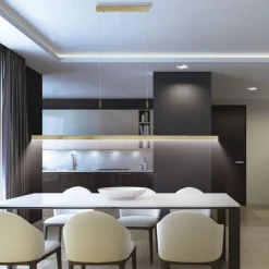 Dimmbare LED Pendelleuchte Touch 4680 lm in Messing