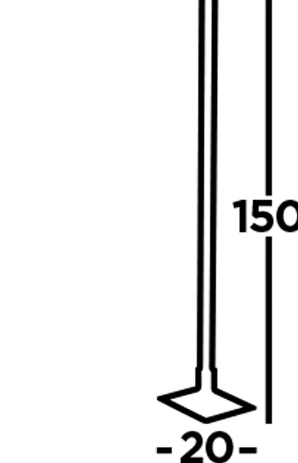 Dimmbare LED Stehlampe Metall mit Touch 18 W 150 cm