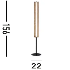 Dimmbare LED Stehleuchte in Gold Schwarz Metall 156 cm