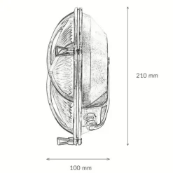 Echt-Messing Außenwandleuchte SERIFOS Riffelglas